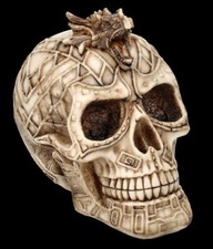 Teschio Figura - Celtico Drago Teschio Statua Decorativa Gotico 14cm