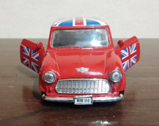 Splendida MINI COOPER WELLY - scala 1/24 - ROSSA CON BANDIERA UNION JACK