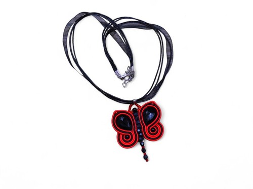 Ciondolo soutache tutto fatto - ciondolo,