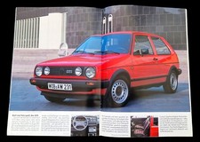 VW VOLKSWAGEN GOLF II 2 C CL GL Carat GTD GTi depliant brochure 1985 BB