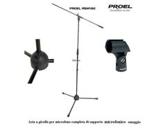 ASTA  PER MICROFONO a giraffa PROEL RSM180 con SUPPORTO MICROFONICO IN OMAGGIO