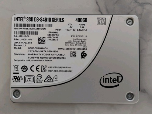 Intel ssd s4610 - intel, d3-s4610