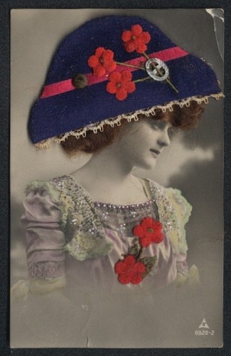 Cartolina capelli veri giovane