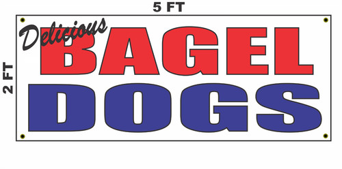 Insegna striscione bagel dogs - insegna,
