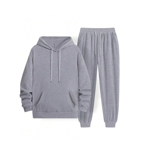 Set felpa uomo grigio - set, con
