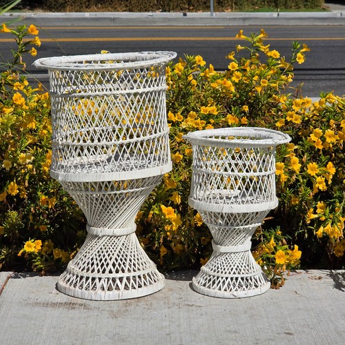 Set cestini fioriera vintage - set,