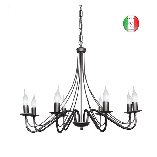 Lampadario ferro battuto - lampadario,
