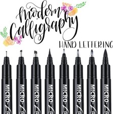 Ergonomic Black Ink Brush Pens
