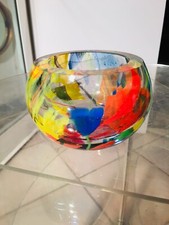 VASO VETRO MURANO FIRMATO 