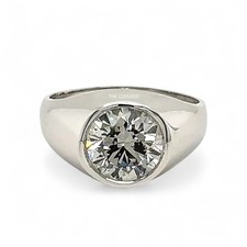 Fascia Diamante Fidanzamento Uomo 2,50 Ct IGI Coltivata in Laboratorio...