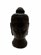 BUSTO DI BUDDHA IN LEGNO FATTO A MANO