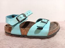Sandali Birkenstock Rio blu chiaro cinturino fibbia bambino taglia EU 27 US 10