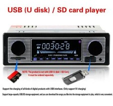 Radio FM auto d'epoca compatibile Bluetooth USB classico stereo ricevitore audio AUX