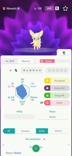 Meowstic maschio 6iv shiny - maschio,