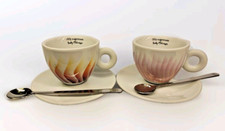 2 Tazze Cappuccino illy JUDY CHICAGO + 2 Piattini + 2 Cucchiaini omaggio