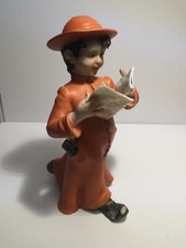 Due statuette Rori Capodimonte porcellana di giovane sacerdote originali