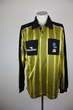 DIADORA ARBITRO FIGC ITALIA MAGLIA POLO CALCIO UOMO XL SOCCER JERSEY VINTAGE TAG