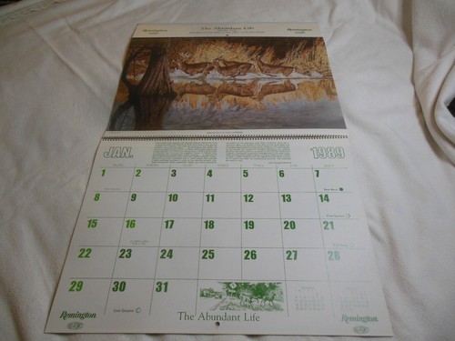 Calendario vintage 1989