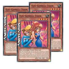 3x ELFI GEMELLI TOON • (Toon Gemini Elf) • Comune • DPBC IT045 • 1Ed • Yugioh!