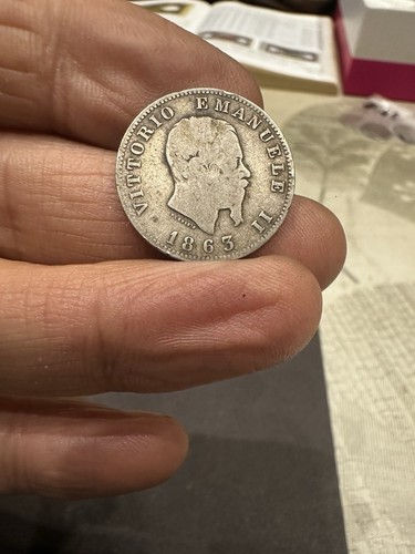 Moneta lira stemma 1863 - (83),