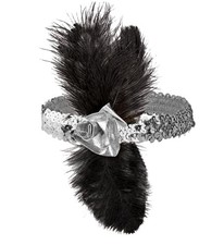 Fascia charleston piume nere e