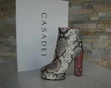 Stivaletti Casadei 38,5 stivaletti serpente scarpe pietra nuovi ex prezzo consigliato 750 €