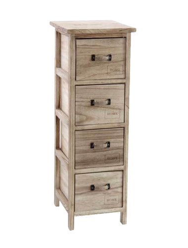 Cassettiera legno naturale - naturale, 4