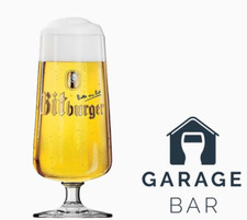 Single Bitburger Beer Glass Chalice Half Pint 30cl Brand New