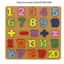 PUZZLE CON NUMERI LEGNO