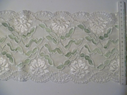 Pizzo balza elastico bianco - elastico,