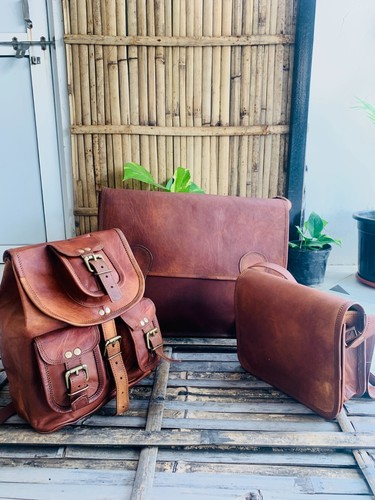 Pelle vintage laptop bag uomo - pelle,