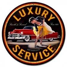 Luxury Service 1953 Catillac Eldorado Pin Up Retro Metal Sign targa in latta