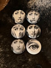 6 Piastre stile FORNASETTI 8"