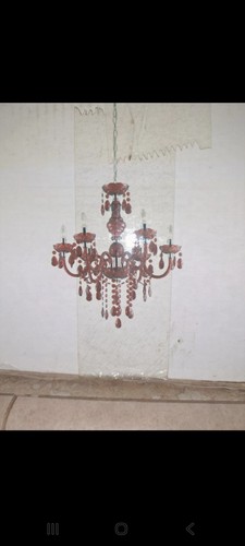 Lampadario gocce rosso - lampadario,