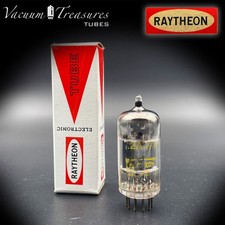 12AX7 ECC83 NOS RAYTHEON Short Gray Plate Halo Getter 💎AMPLITREX Tested Tube