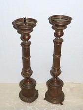 Antique pair candles - antique,