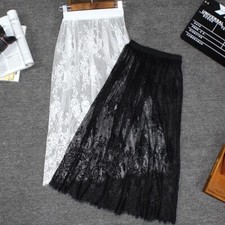 Lace Women Sheer Skirt Under