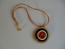 Vetro di Murano Ciondolo Collana Originale Gioiello Pezzo Unico Fatto Ø5 , 5cm