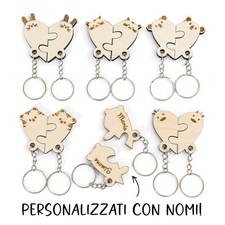 PORTACHIAVI di COPPIA in legno