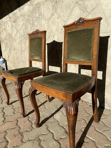 Coppia sedie legno antiche - sedie, in