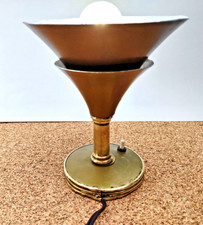 lampada conica doppio cono  abat-jour anni 20-30 alluminio e ottone