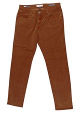 Brax Chuck Jeans Da Uomo W35 L34 35/34 Marrone Scuro Gamba Dritta Gabardin