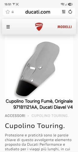 Cupolino touring fumè - cupolino,