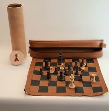 Scacchiera e dama da viaggio in pelle Nazareno Gabrielli