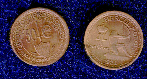 Monaco cent 1924 - 50,