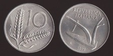 ITALIA REPUBBLICA 10 LIRE 1972
