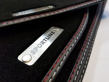 Tappetini logo Sportline per Chevrolet Captiva anno 2010-2013 velluto 