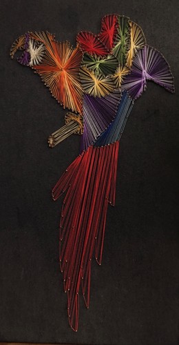 Vintage nail string - string, macaw