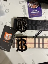 Cintura Burberry nera e beige