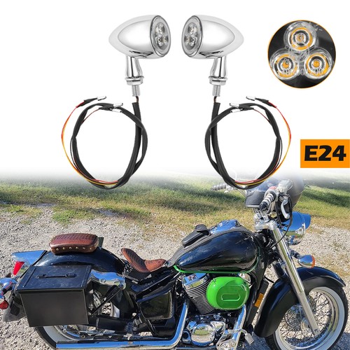 Coppia frecce moto cromate